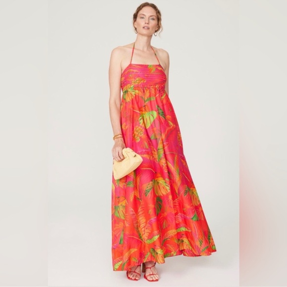 FARM Rio Dresses & Skirts - NEW FARM Rio Orange Ombre Forest Maxi Dress Medium Resortwear Strappy Back Vacay